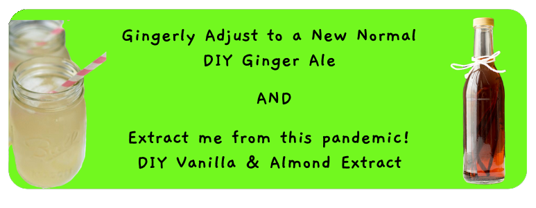 glass of ginger ale and a bottle of vanilla extract