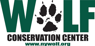 Wolf Conservation Center Logo with paw print for the O