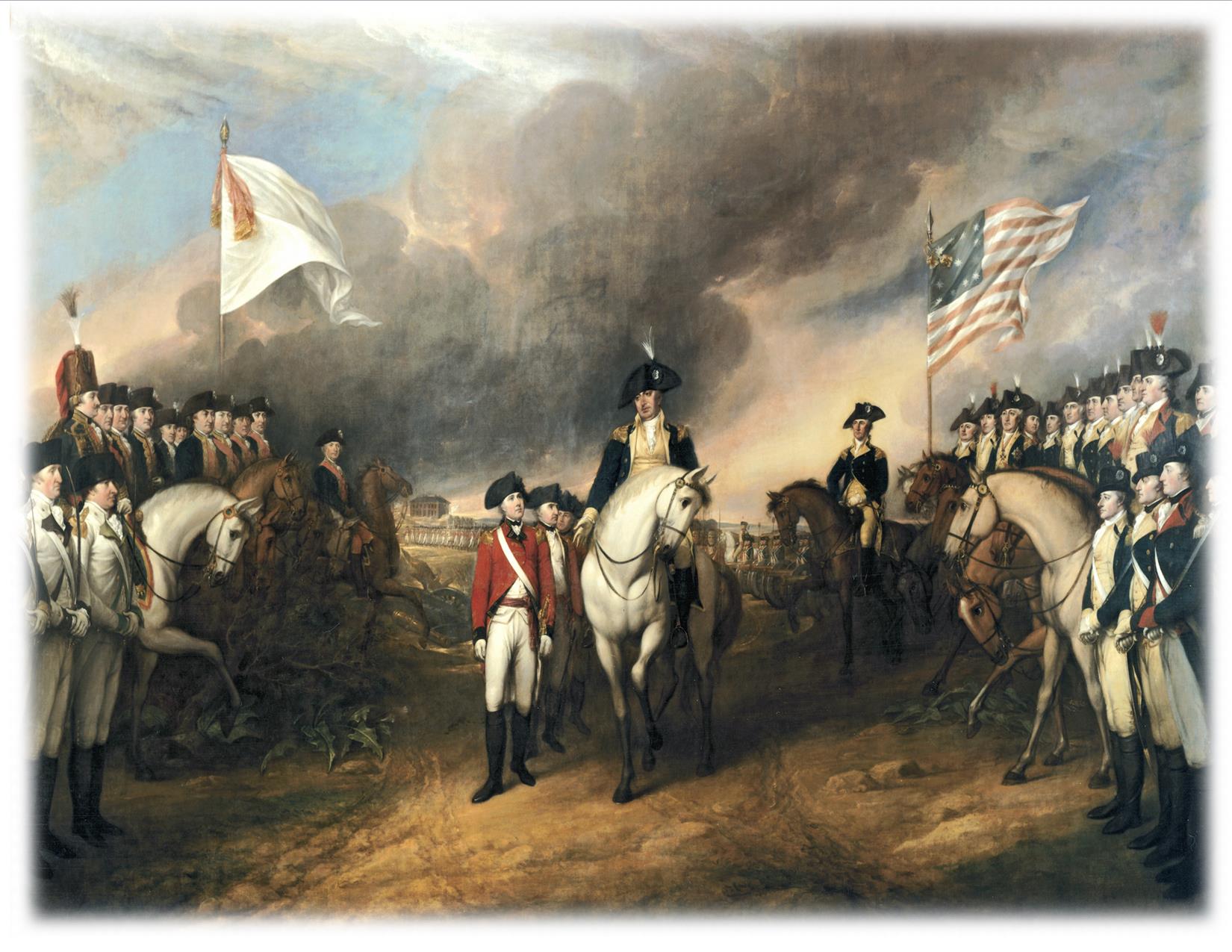 painting of an american revolution battle 