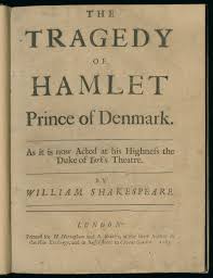 a page from an older edition of hamlet 