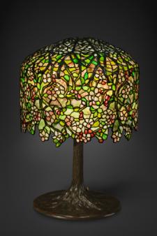 Tiffany Studios, Designed by Clara Driscoll Apple Blossom table lamp, ca. 1901-1906