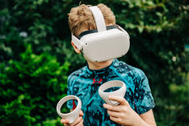 Juvenile with VR headset on