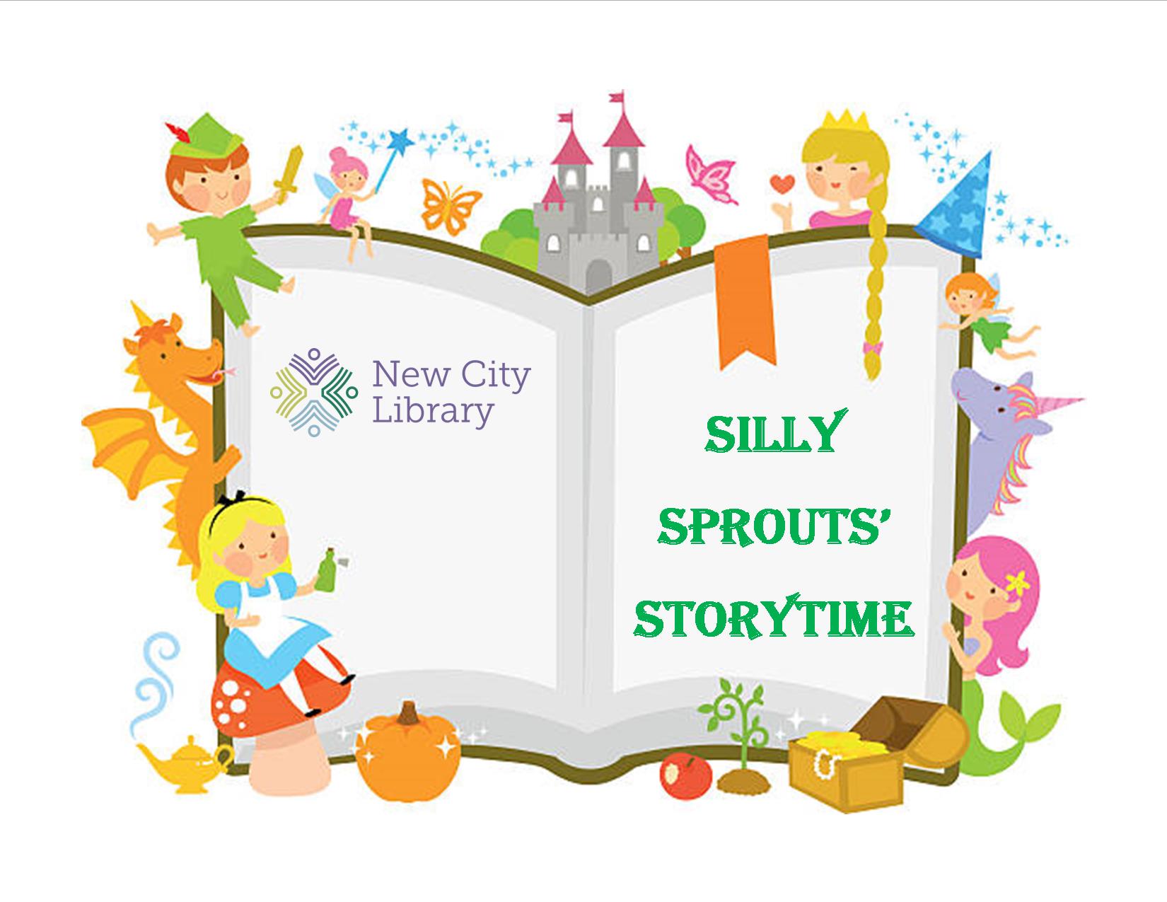 Book with storybook characters