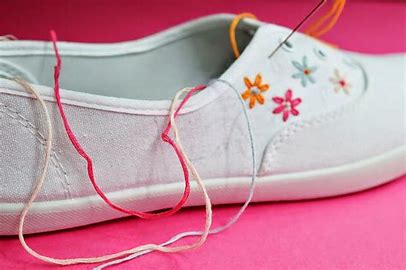 embroidery on shoes
