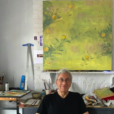 color photo of Cliff Tisdell in his studio