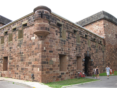 photo of brick building on the island