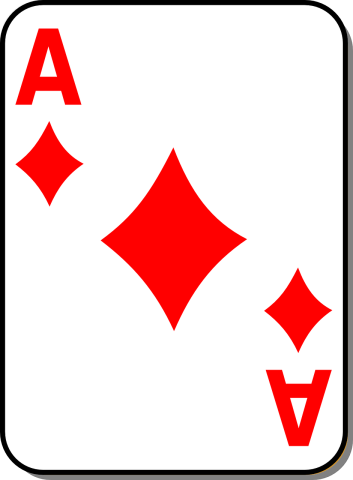 illustration of the ace of diamonds playing card
