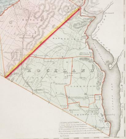 An old map of Rockland County from the 1840s. 