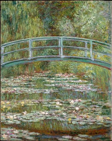 bridge over water lilies 