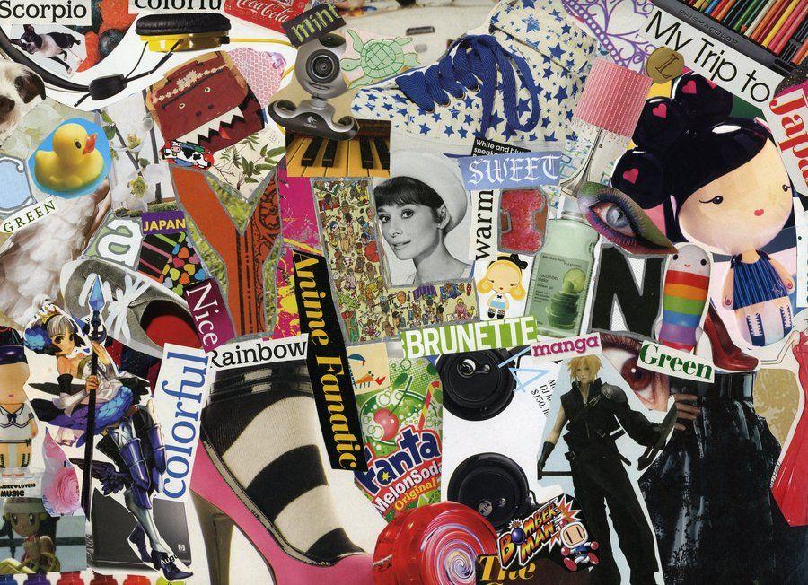 colorful picture of magazine parts cut out and glued to make a new image