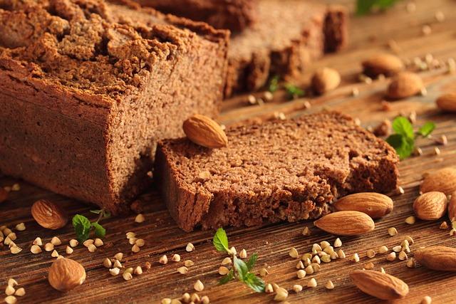 photo of bread with almonds dropped all over to suggest it's gluten-free