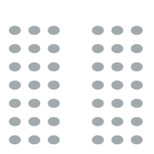 Two columns of chairs with three chairs per row